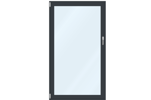 Aluminium-clad uPVC French-door anthracite