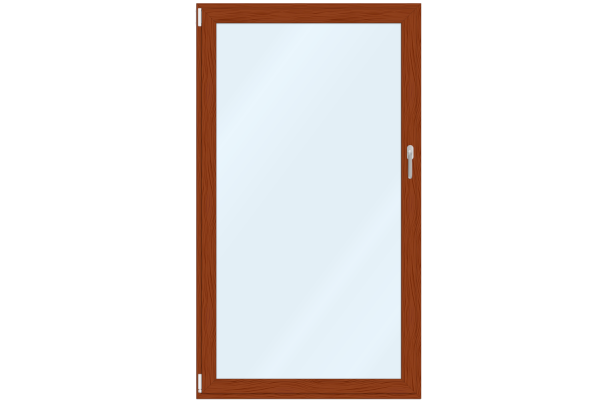 Aluminium-clad uPVC French-door golden oak