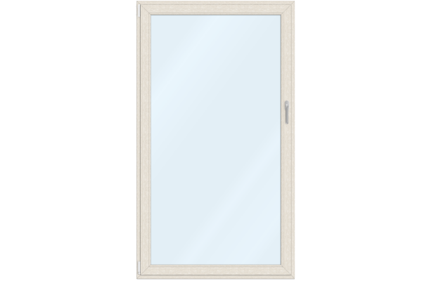 Aluminium-clad uPVC French-door wood-texture beige
