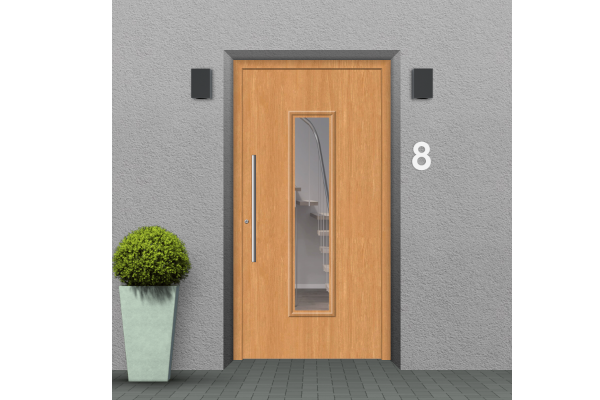 Wood front door larch