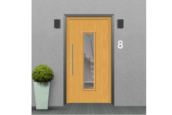 Wood front door spruce