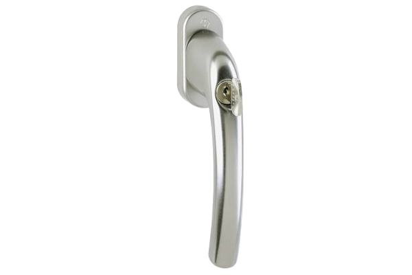Lockable handle silver