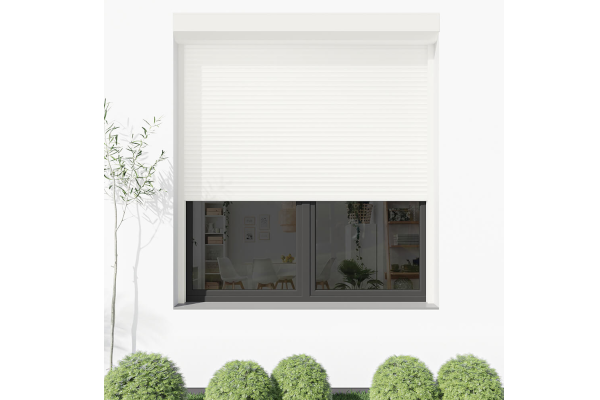 Roller shutters traffic white