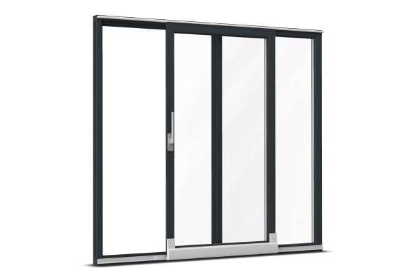 Wood tilt-and-slide door anthracite grey