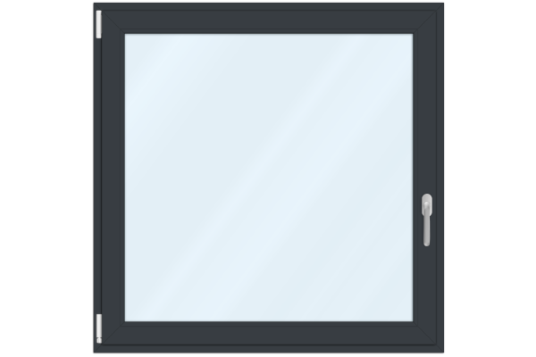 Aluminium-clad uPVC window anthracite