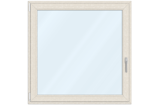 Aluminium-clad uPVC window wood-texture beige