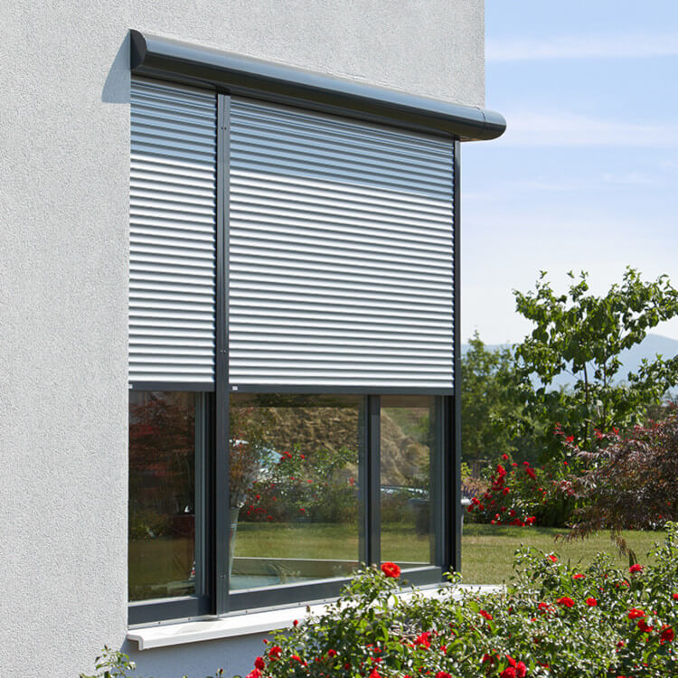 Front mounted roller shutter round model in anthracite