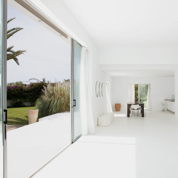 Extra large patio door interior view