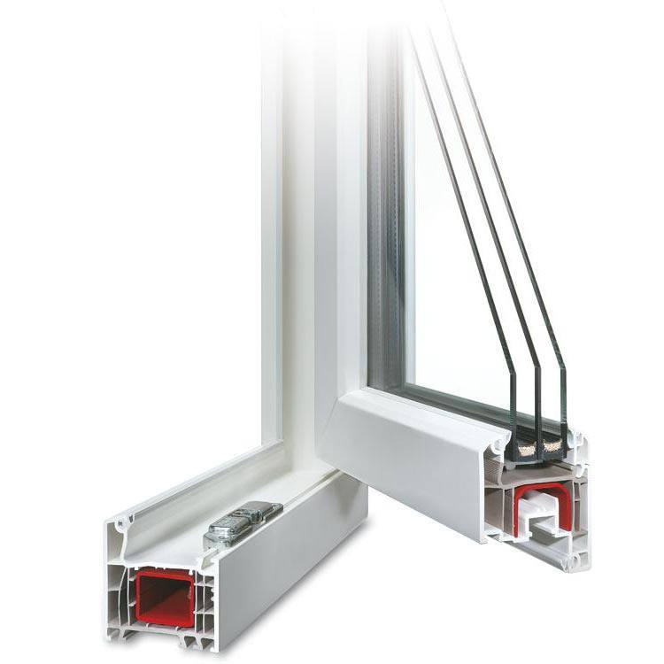 uPVC window profile section